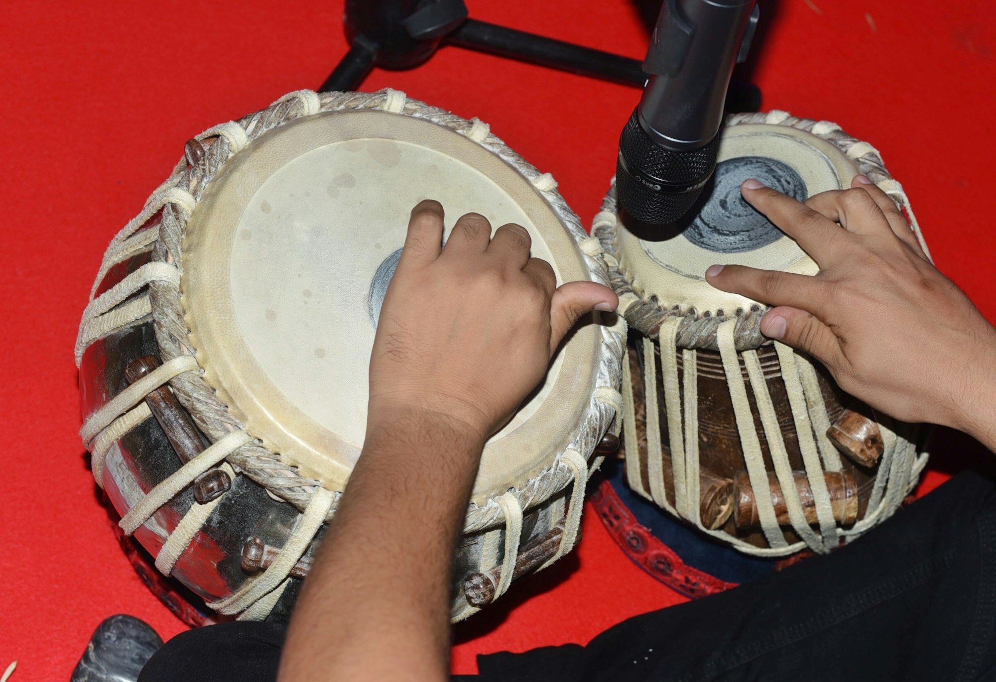 Tabla player at Diwali Hindu festival celebration